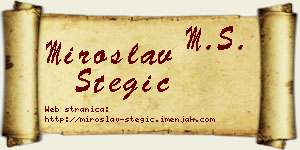 Miroslav Stegić vizit kartica